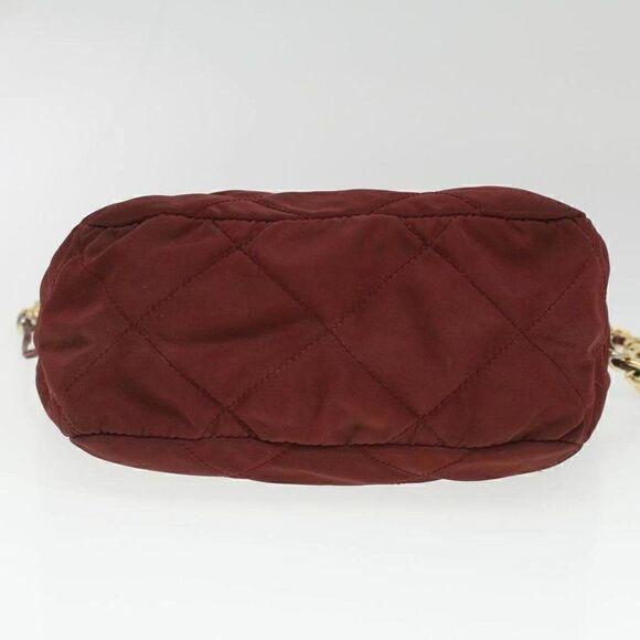 PRADA Chain Shoulder Bag Nylon Red - Picture 6 of 15
